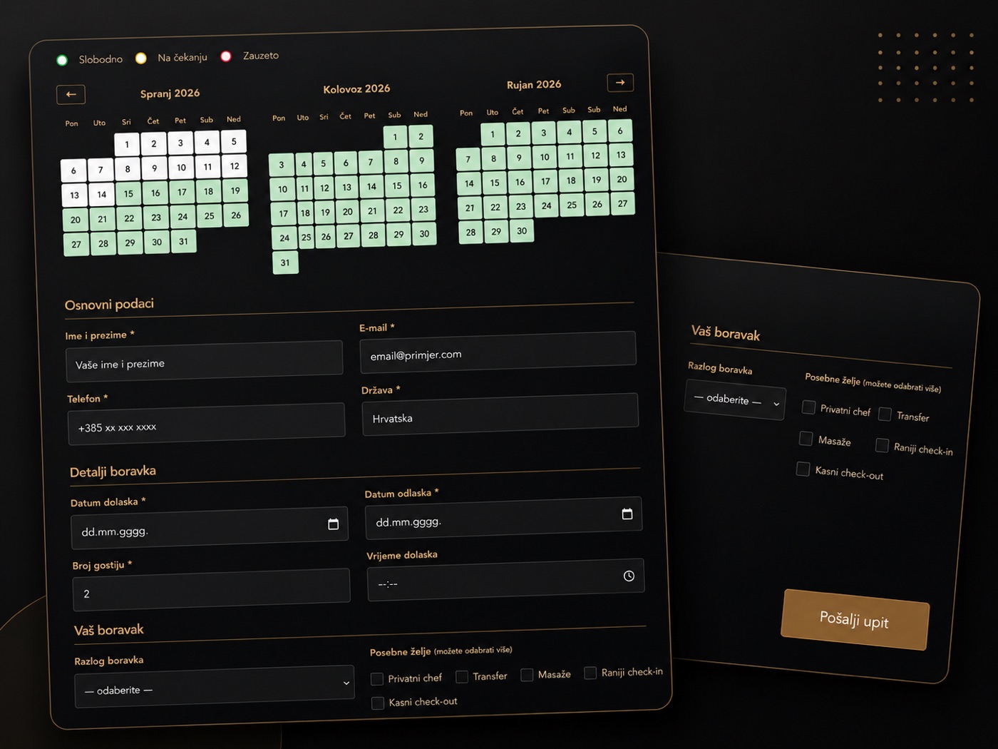 Booking sustav za kuće za odmor — Medialab