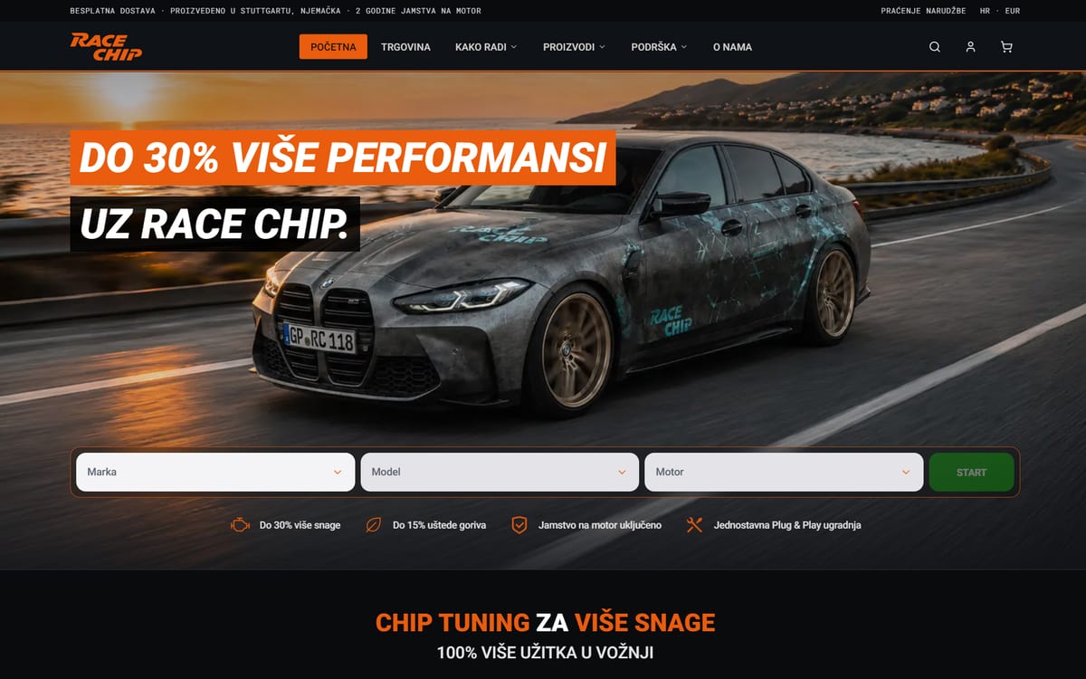 RaceChip web stranica